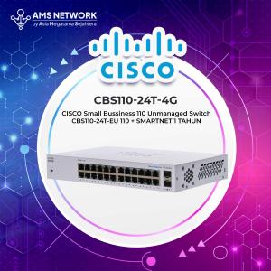 CISCO Small Bussiness 110 Unmanaged Switch CBS110-24T-EU 110 + SMARTNET 1 TAHUN